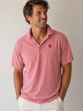 Vineyard Vines Boston Red Sox Edgartown Polo Shirt Men’s XL Pink